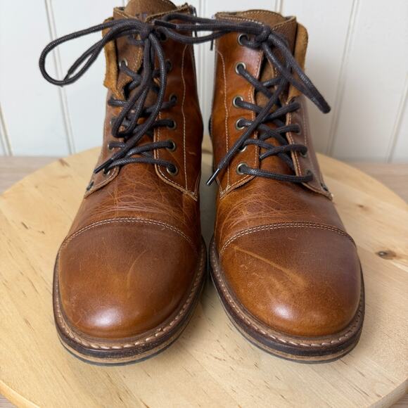 Bull Boxer Leather Boots Mens 41 EU/8 US Brown Ankle Western Business Casual - Picture 3 of 16